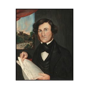 Americanth Century Man Named Hubbard Reading Boston Atlas Portrait Set1 Cover0
