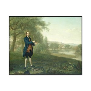Arthur Devis Portrait Of A Gentleman Netting Partridges Landscape Set1 Cover0