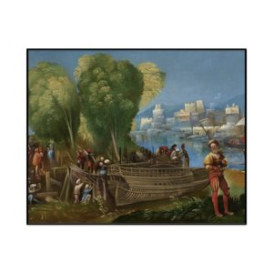 Dosso Dossi The Trojans Repairing Their Ships In Sicily Landscape Set1 Cover0