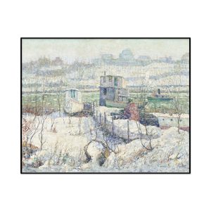 Ernest Lawson Boathouse Winter Harlem River Landscape Set1 Cover0