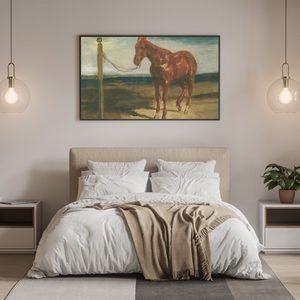 Eugegravene Delacroix A Horse Hitched To A Post Landscape Set1 Bed2