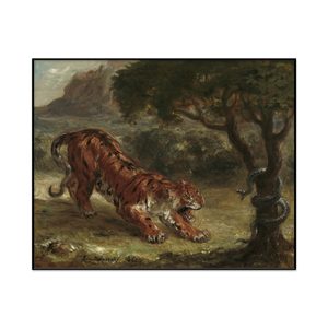 Eugegravene Delacroix Tiger And Snake Landscape Set1 Cover0