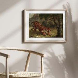 Eugegravene Delacroix Tiger And Snake Landscape Set1 Minimal4