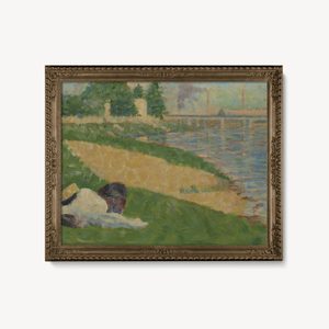 Georges Seurat The Seine With Clothing On The Bank Study For Bathers At Asnières Landscape Set1 Raw2