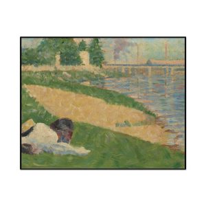 Georges Seurat The Seine With Clothing On The Bank Study For Bathers At Asnieres Landscape Set1 Cover0