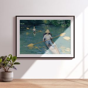Gustave Caillebotte Skiffs Landscape Set1 Minimal Black1