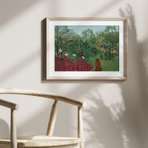 Henri Rousseau Tropical Forest With Monkeys Landscape Set1 Minimal4