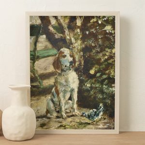 Henri De Toulouse Lautrec The Artist S Dog Flèche Portrait Set1 Whiteframe2