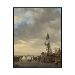 Jan Van Goyen Ice Scene Near A Wooden Observation Tower Portrait Set1 Cover0