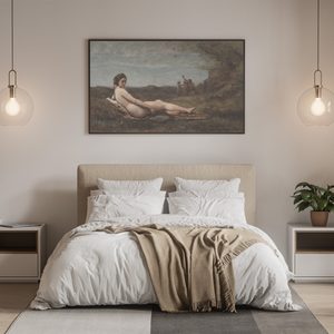 Jean Baptiste Camille Corot The Repose Landscape Set1 Bed2