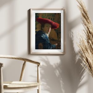 Johannes Vermeer Girl With The Red Hat Portrait Set1 Minimal7