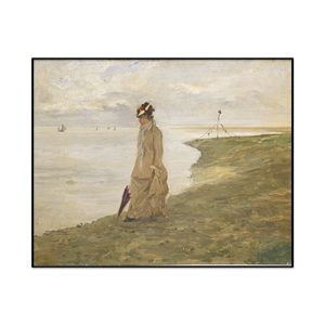 Possibly Frenchth Century Woman By The Seaside Landscape Set1 Cover0