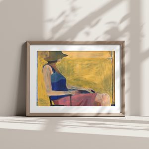 Richard Diebenkorn Seated Figure With Hat Landscape Set1 Minimal1