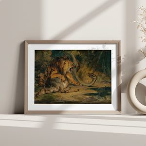 Sir Edwin Landseer Lion Defending Its Prey Landscape Set1 Minimal3