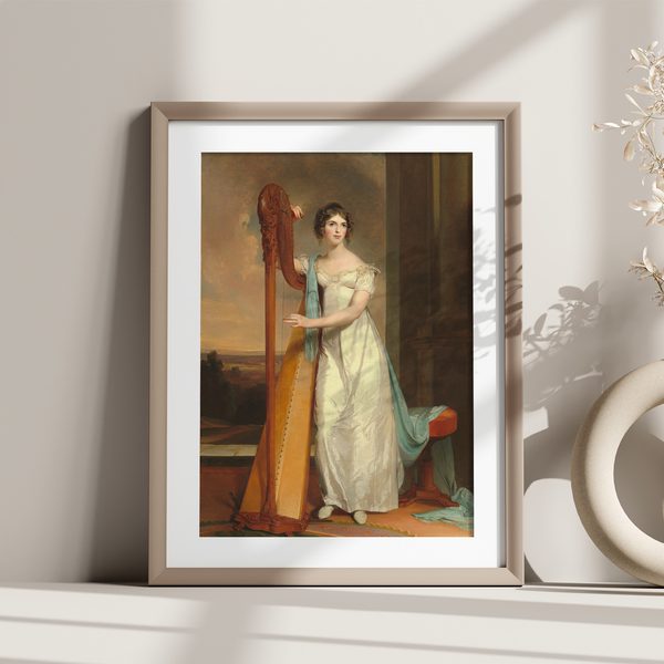 Thomas Sully Lady With A Harp Eliza Ridgely Portrait Set1 Minimal5