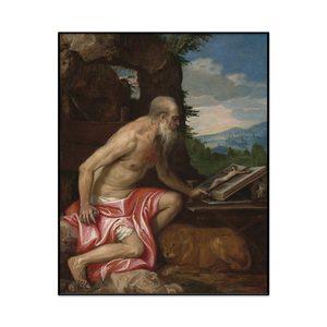 Veronese Workshop Possibly Benedetto Caliari Saint Jerome In The Wilderness Portrait Set1 Cover0